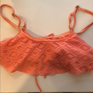 Roxy crochet flutter bikini top